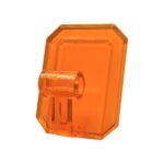 Self-adhesive hook QF type 10, plastic, transparent orange, 1pc Hooks Twentyshop.cz