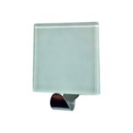 Self-adhesive hook QF type 14, stainless steel, white glass, LUXURY EDITION, 1pc Hooks Twentyshop.cz
