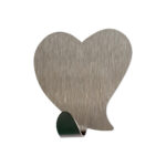 Self-adhesive hook QF heart type, stainless steel, 1pc Hooks Twentyshop.cz