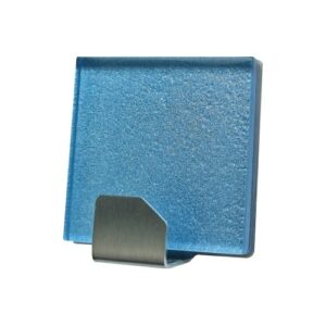 Self-adhesive hook QF type 26 G11, stainless steel, blue glass, LUXURY EDITION, 1pc Hooks Twentyshop.cz