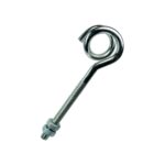 Double swing hook with metric thread M8x120mm, zinc white, 1pc Wire screw Twentyshop.cz