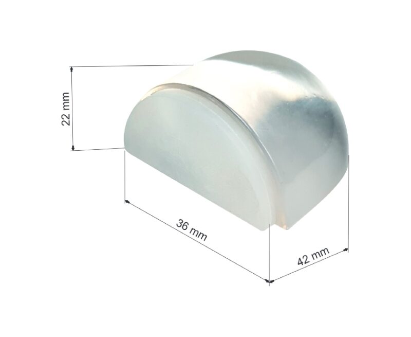 Door barrier 42x36x22 mm, transparent, self-adhesive, 1pc For sticking Twentyshop.cz